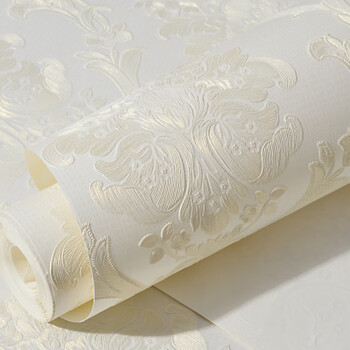 浮雕3d立体欧式无纺布墙纸自贴壁纸卧室温馨客厅电视墙定制产品不支持退换ja1米白色 1米价仅墙纸 图片价格品牌报价 京东