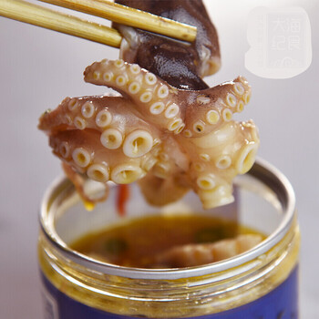 章鱼罐头 麻辣爆头八爪鱼 海鲜熟食即食罐装迷你鲜活整只小章鱼八抓鱼