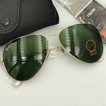 ban)经典潮流雷朋rb3025太阳镜飞行员款男女同款驾驶开车户外墨镜 金
