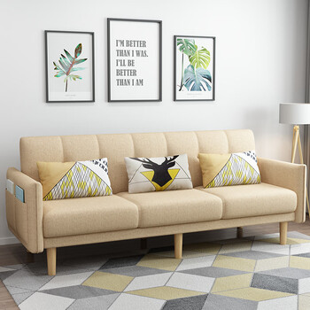 云弘亿沙发床科技布艺沙发客厅小户型现代简约棉布新款网红款出租房双