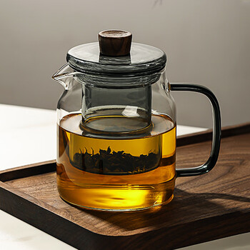 一品工坊玻璃茶壶茶水分离泡茶壶高颜值花茶壶家用耐高温过滤茶壶博雅