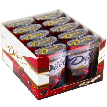 德芙巧克力小巧粒42g铁盒装丝滑牛奶黑色巧克力休闲零食10盒装香浓黑