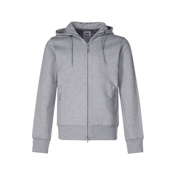 y-3 男士灰色棉质连帽休闲运动衫夹克外套 hb6312 s码 1号会员店