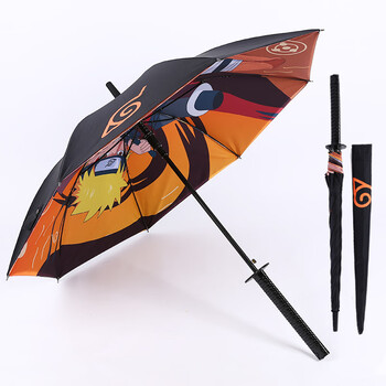 火影忍者鸣人刀伞长柄雨伞创意自动武士个性防晒动漫遮阳折叠伞 长柄双层刀柄手柄 图片价格品牌报价 京东