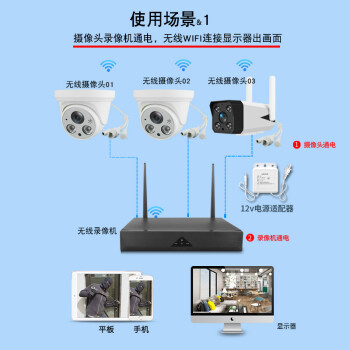 dioedf監控設備套裝高清家用網絡夜視4路8路攝像頭成套系統手機遠程