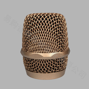 通用ktv话筒 麦克风网头罩话筒头钢铁焊网罩麦头咪网无线麦克配 金色