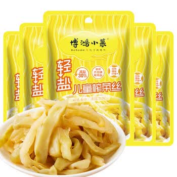 博鸿小菜 榨菜 儿童榨菜丝70g*5包 清淡脆嫩 下饭咸菜小菜
