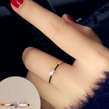 切叶蚁细戒指女饰品潮人个性食指简约学生指环小指尾戒单色5号