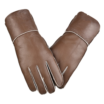 库七库羊皮羊毛皮毛一体真皮手套男女冬季户外骑车防风防水保暖加厚分