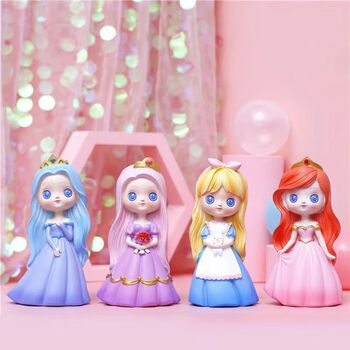 好沐音(haomuyin)石膏娃娃涂色公主白坯彩绘女孩小摆件涂鸦公主玩具