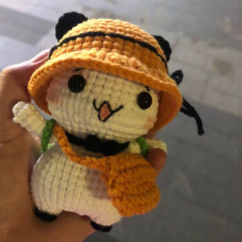 好沐音(haomuyin)书包挂件小饰品手工编织diy材料包毛线玩偶挂件勾