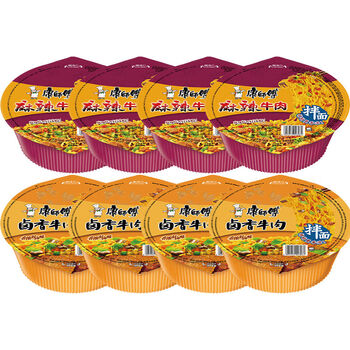 康师傅干拌面混合多口味碗面12盒整箱干拌速食泡面组合方便面桶装