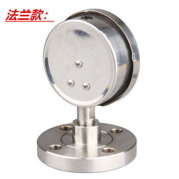 YTP-100ML MF不锈钢耐震隔膜压力表 法兰压力表 DN25 DN50 1.6mpaK1 法兰接口：DN25(备注压力范围)