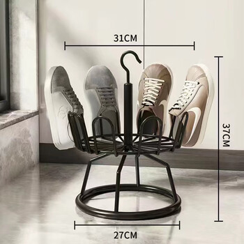 睿爸晾鞋架室外阳台落地凉鞋架铁艺晾晒鞋架旋转挂鞋架晒鞋子拖鞋神器