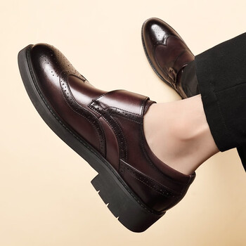 田宇田宇增高鞋男6cm套脚商务正装皮鞋男式内增高新郎结婚鞋2023春季