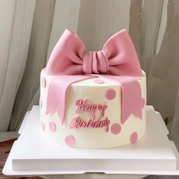柯芙坊 翻糖创意蝴蝶结蛋糕生日蛋糕同城配送当日送达北京成都上海