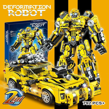 乐高(lego)大黄蜂变形汽车人擎天金刚机甲机器人积木男孩子拼装儿童