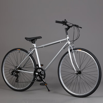 千里达trinx26寸复古公路自行车城市超轻快单车男式平把变速自行车7速