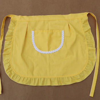 半截围裙纯棉韩式半身可爱半截围腰家用厨房公主围兜红小防水围裙短围