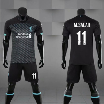 19-20利物浦球衣萨拉赫11号定制主客场比赛训练运动足球服套装男 二客