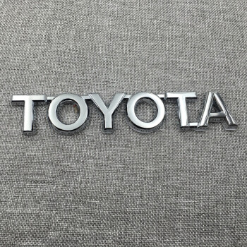 博紫toyota字母車標卡羅拉皇冠銳志後尾標一汽標誌toyota標電銀