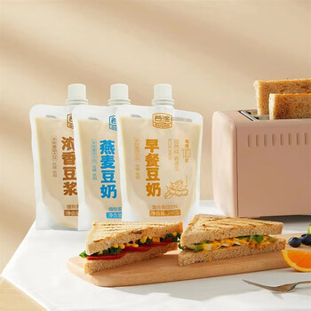 谷淦早餐豆奶燕麦红枣豆浆原味炭烧袋装醇谷物热饮品店商用家 248g