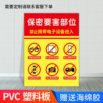 保密部位涉密场所严禁带入禁止拍照摄影录像拍视频录音进入需许可标识