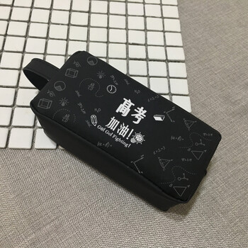 坤洛大容量学霸文具袋韩国简约高初中男女生黑笔袋可爱小清新铅笔盒w