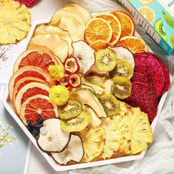 吉匠水果茶饮品水果干片柠檬片泡水花果粒玫瑰花茶组