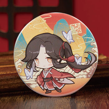 天官赐福吧唧 动画徽章钥匙扣花城谢怜色纸挂件动漫周边吧唧 花城银蝶