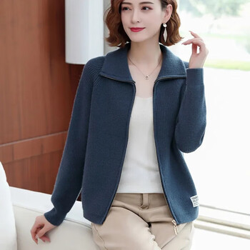 灰蓝色m【建议90斤-105斤】>伏运毛衣外套女短款春秋外搭2023年新款方