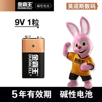 金霸王 （Duracell）碱性电池\/干电池 适用玩具遥控器\/电子秤\/无线鼠标 9V（6LR61)）一节