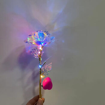 套装情人节圣诞母老婆生日礼物抖音网红sn2003 七彩玫瑰(三档线控灯)