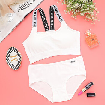 八爪蜘蛛少女内衣内裤女套装高中学生聚拢胸罩甜美性感文胸运动背心