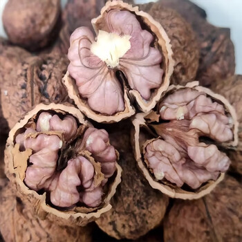 紫米核桃2022年新货尖嘴娘亲紫皮薄皮送礼紫衣核桃紫皮核桃果500克