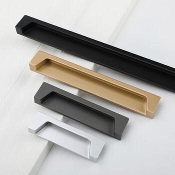 适之镶嵌内嵌嵌入式橱柜抽屉拉手柜子移门暗装把手衣柜榻榻米隐形扣手