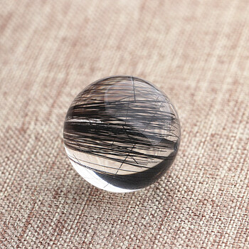 捷凤7a收藏天然钛晶圆珠10mm16mm钛晶水晶diy多宝手串配珠7a收藏通孔