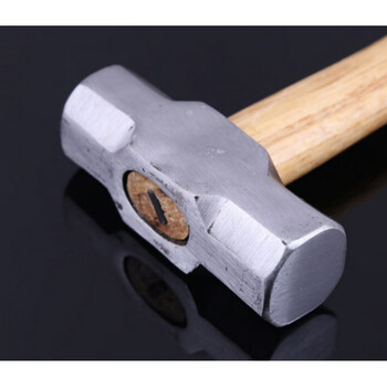 八角锤木柄石工锤木工铁榔头长方型建筑锤4p6p8p石工锤子6p头长115mm