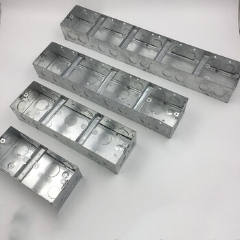 86型开关插座底盒镀锌铁盒双联盒连体接线盒三联铁线盒kbg暗盒 h50双