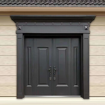 别墅大门双开门锌合金铸铝门农村自建房对开四开门进户入户防盗门