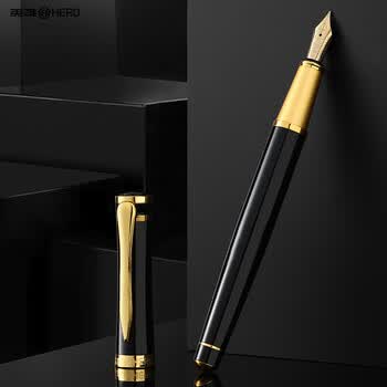 英雄(hero)钢笔高端礼盒 成人练字专用美工硬笔书法男士女士精 曜石黑