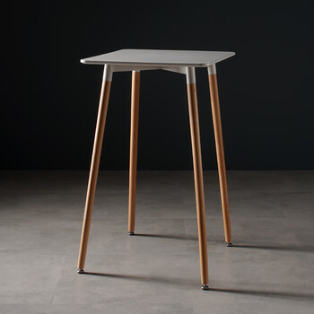 书桌家用餐桌酒吧高脚桌小户型台桌白色方桌7070105cm组装其他结构