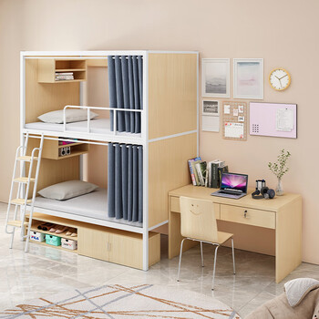 源氏木语上下铺床学生宿舍上下铺加厚双层床员工上下床简约公寓床高低