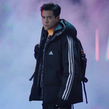 阿迪达斯（adidas） 户外羽绒服男2024冬季新款运动休闲外套防寒保暖连帽夹克HZ4429 HN2123 充绒量约120g S 175/92A