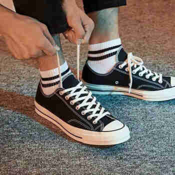 匡威（Converse）休闲鞋男2023新款1970s经典三星标情侣低帮复古运动女鞋162058C 162058C/黑色 35
