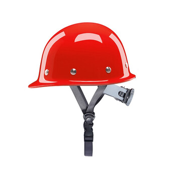 玻璃钢施工领导头盔煤矿工帽定制logo印字 红色
