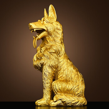 慈居家铜狗摆件生肖狗房屋补角落地大号狼狗家居客厅补西北缺角守家