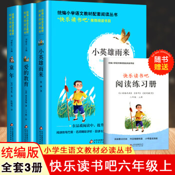 含阅读练习册快乐读书吧六年级上册童年爱的教育小英雄雨来语文教材