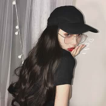 假发女长发帽子一体时尚长卷发秋季自然带假头发大波浪全头套女友