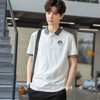 夸哥夏季翻领polo衫t恤男2023新款韩版休闲百搭体恤上衣保罗衫ins